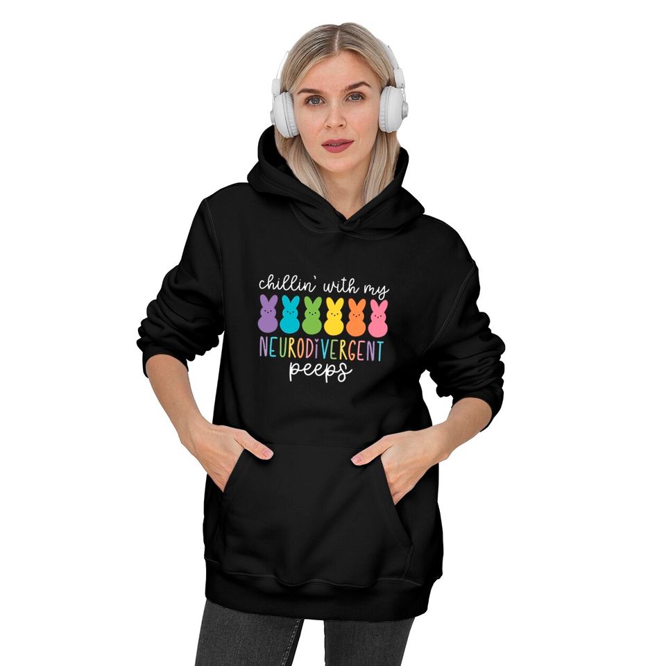 Chillin With My Neurodivergent Peeps Hoodies, Special Education Shirt, Autism Shirt, Awareness Day Shirt, Autism Mom Shirt, Autistic Tee