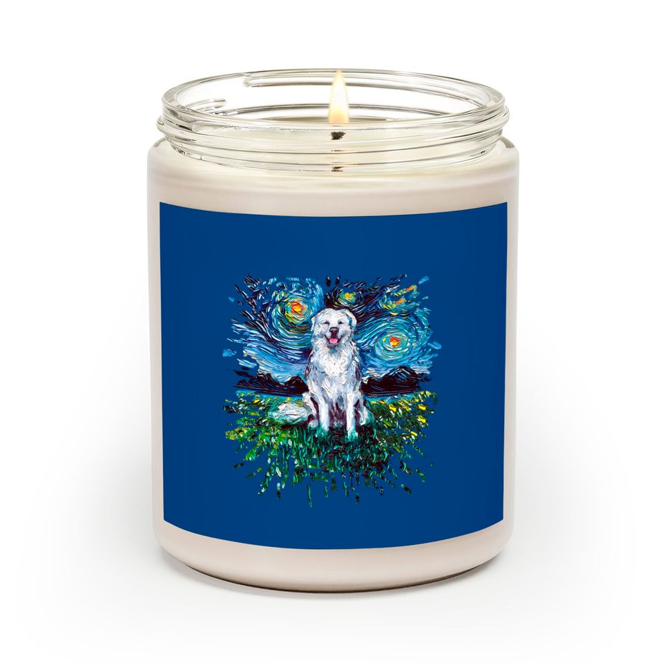 Great Pyrenees Night (splash version) - Great Pyrenees - Scented Candles