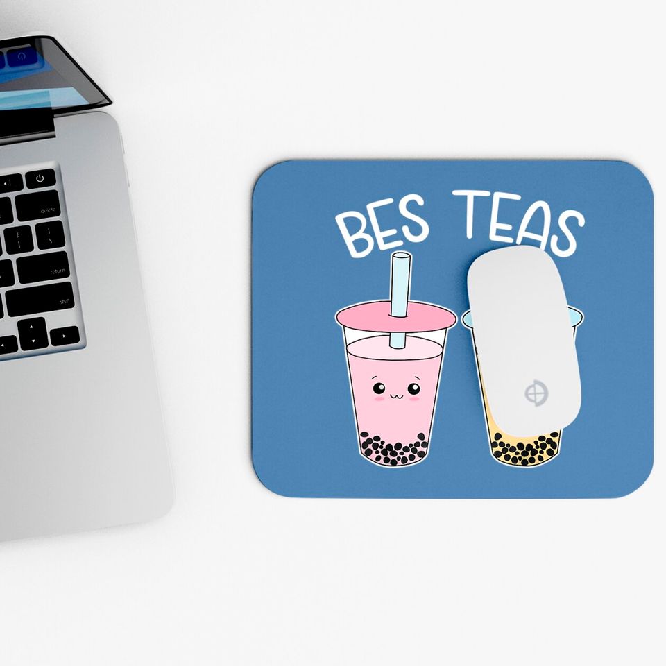Bes Teas-Besties Bubble-Tea Cute Boba-Best-Friends Mouse Pads
