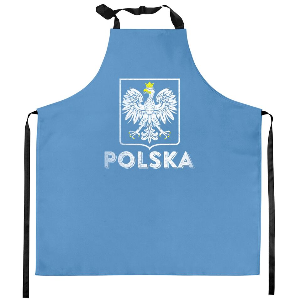Polska Retro Style Kitchen Apron Poland Kitchen Aprons Polish Soccer Kitchen Apron