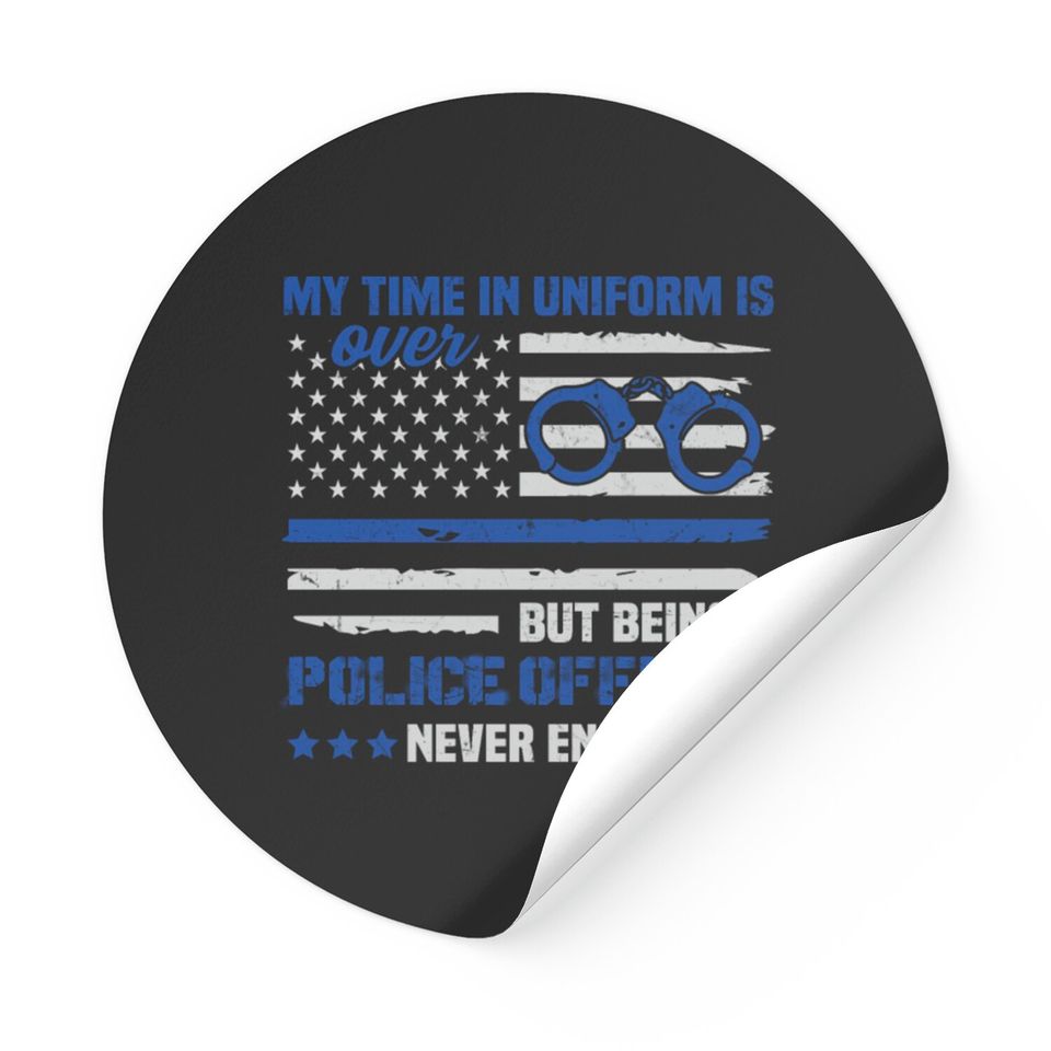 Retired Police Law Enforcement Thin Blue Line Stickers