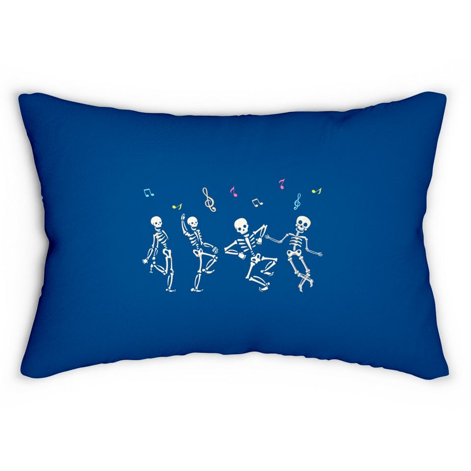 Dancing Skeletons Funny Skeleton Dance Lumbar Pillows