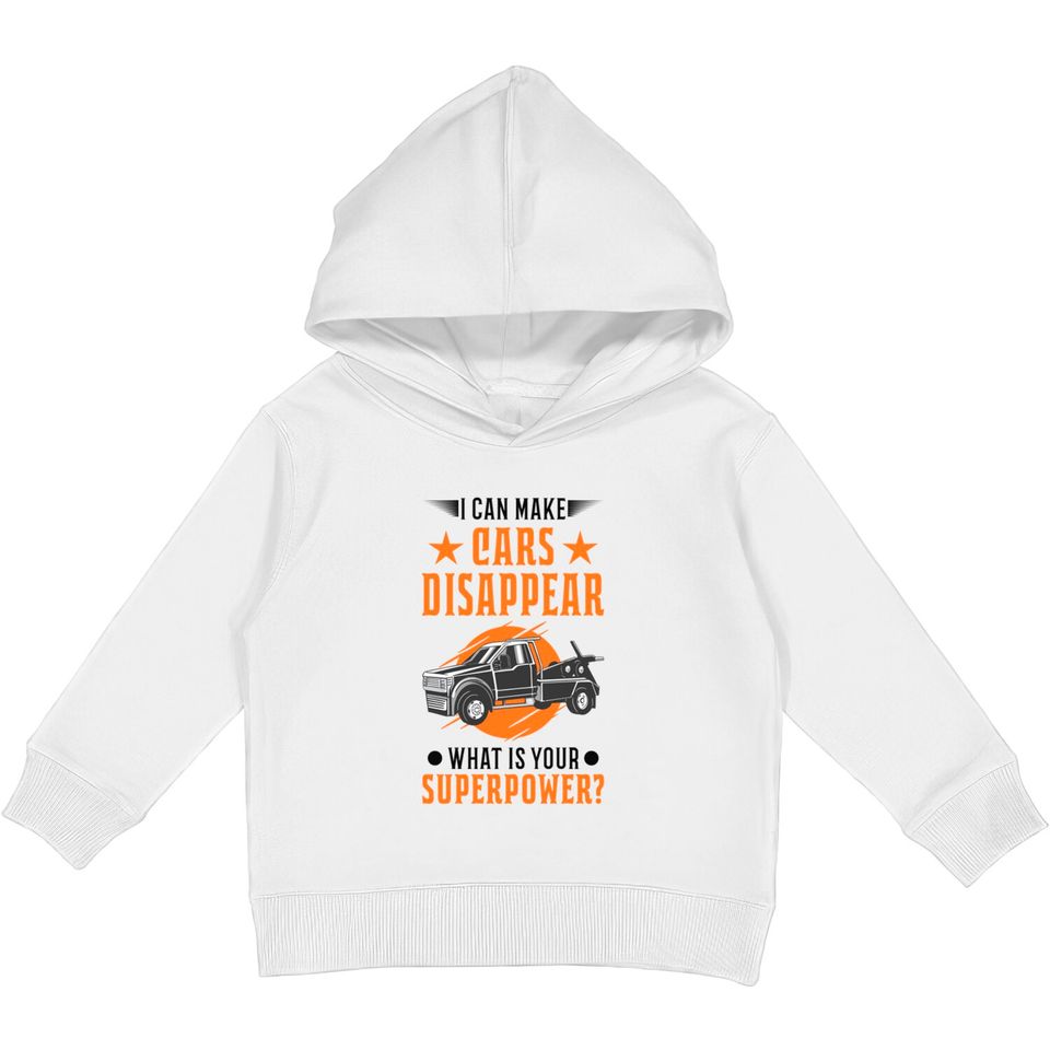 Tow Truck Superpower Towing Service - Tow Truck - Kids Pullover Hoodies