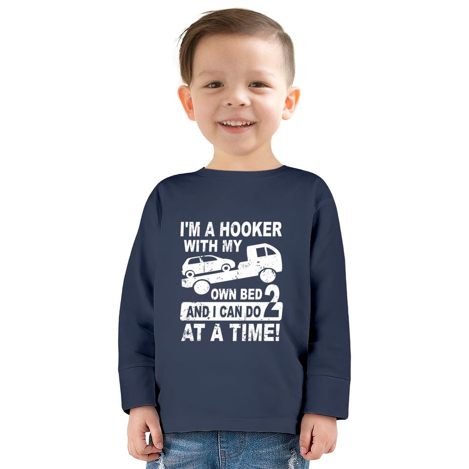 Tow Truck Driver - Tow Driver - Tow Trucker  Kids Long Sleeve T-Shirts