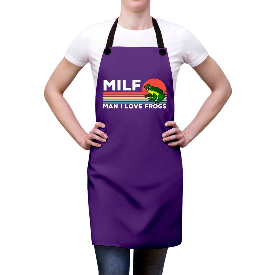 MILF: Man I Love Frogs Funny Frogs - Man I Love Frogs - Aprons