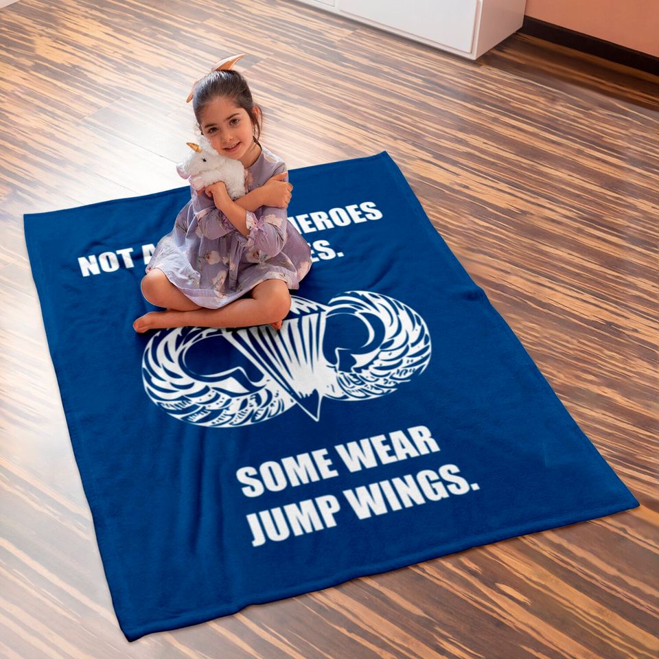 Airborne Jump Wings Baby Blankets