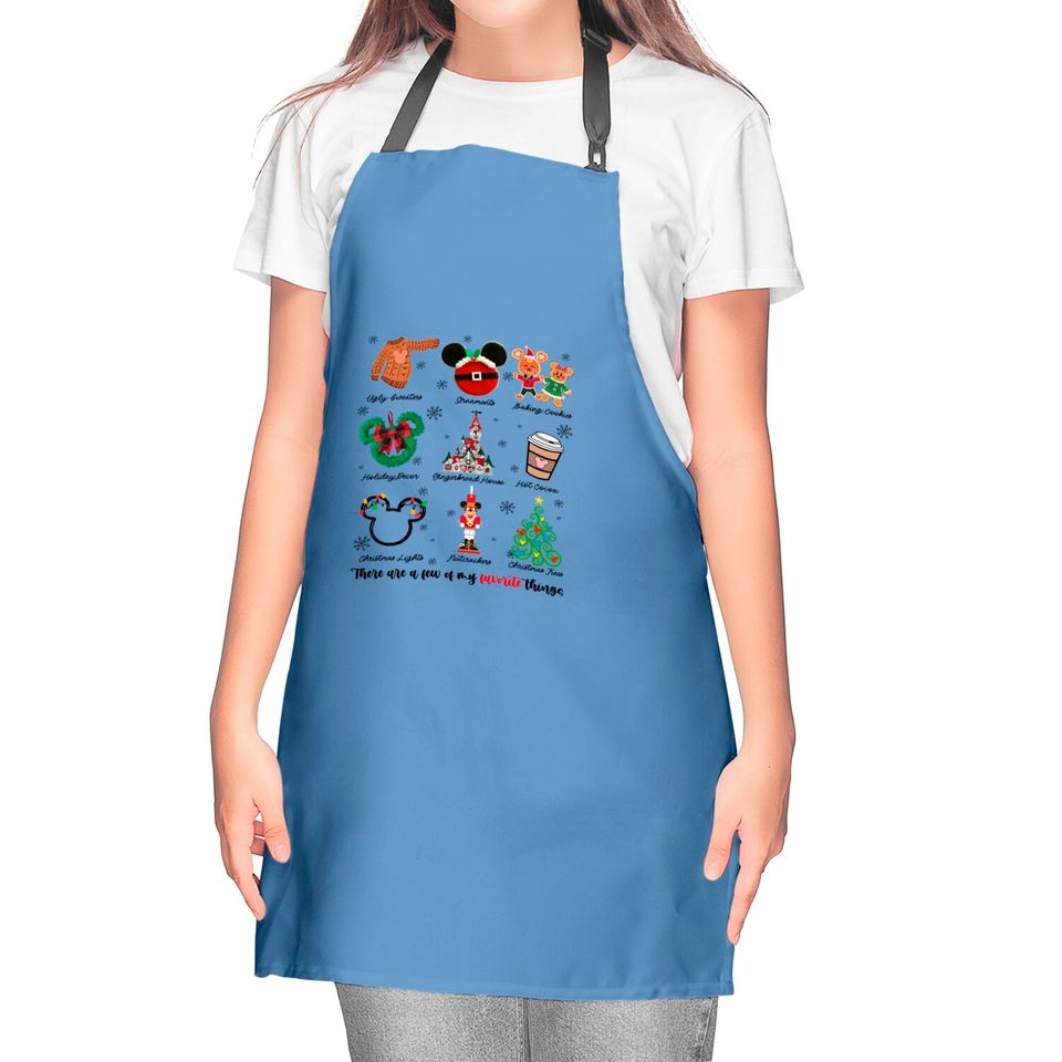 There Are A Few Of My Favorite Things Christmas Kitchen Aprons, Disney Favorite Things Christmas Kitchen Aprons