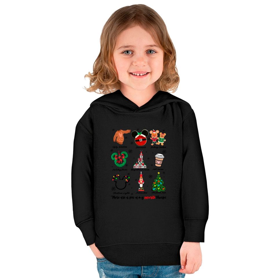 There Are A Few Of My Favorite Things Christmas Kids Pullover Hoodies, Disney Favorite Things Christmas Kids Pullover Hoodies