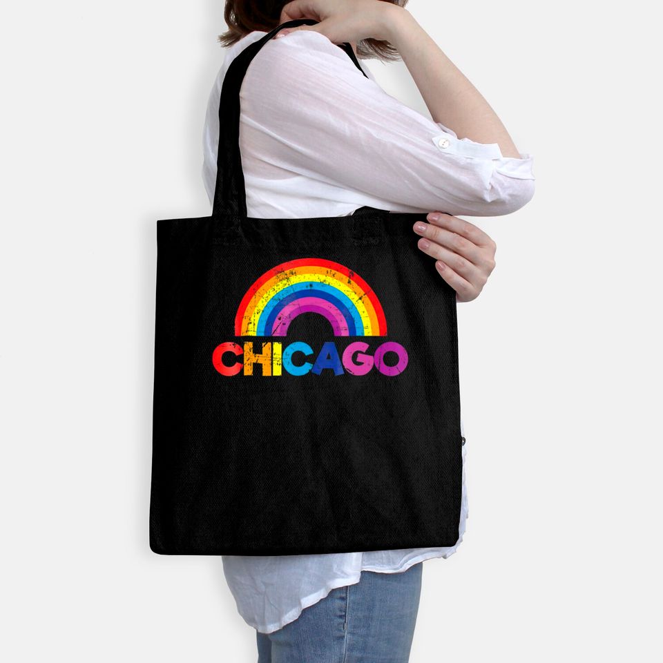 Chicago Rainbow LGBT Gay Pride Parade T Bags