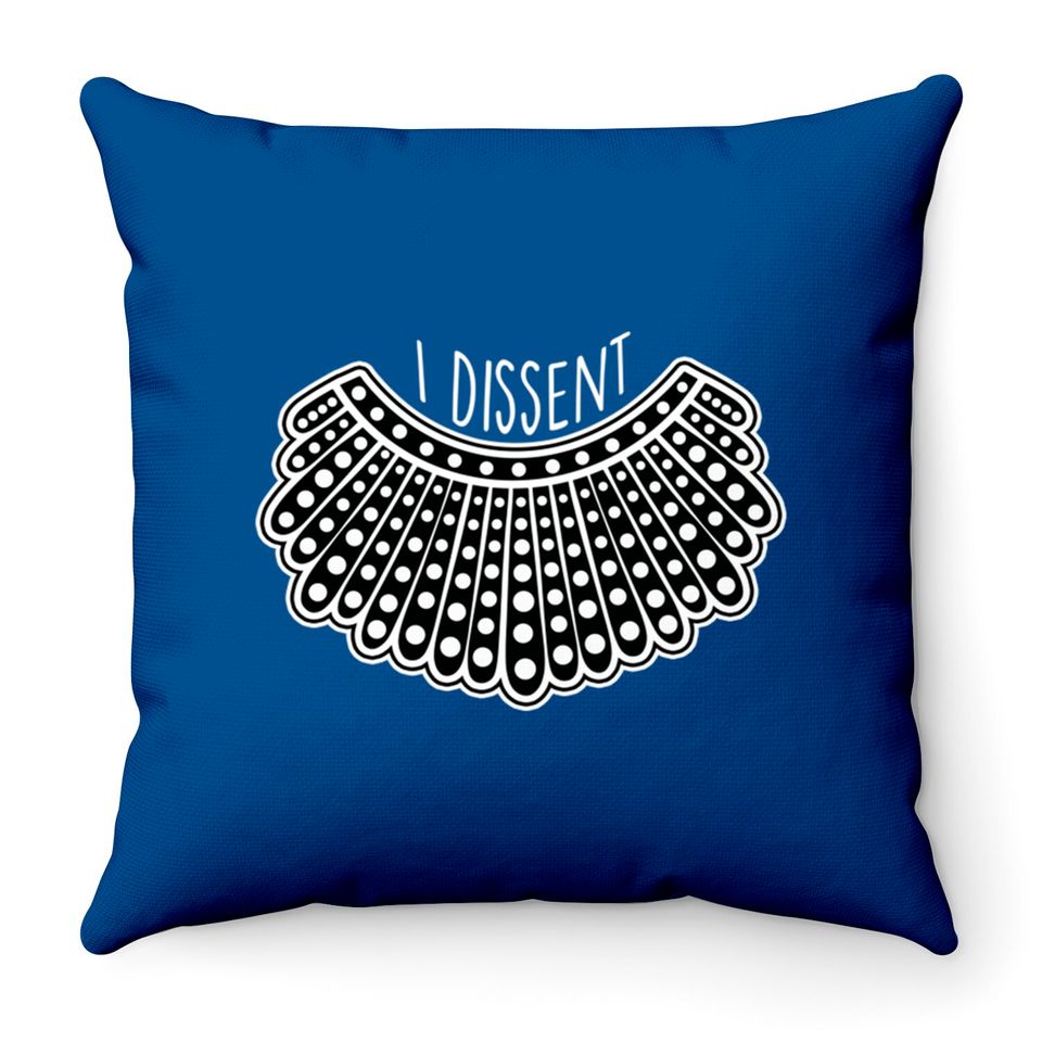 I Dissent Collar - Rbg - Throw Pillows