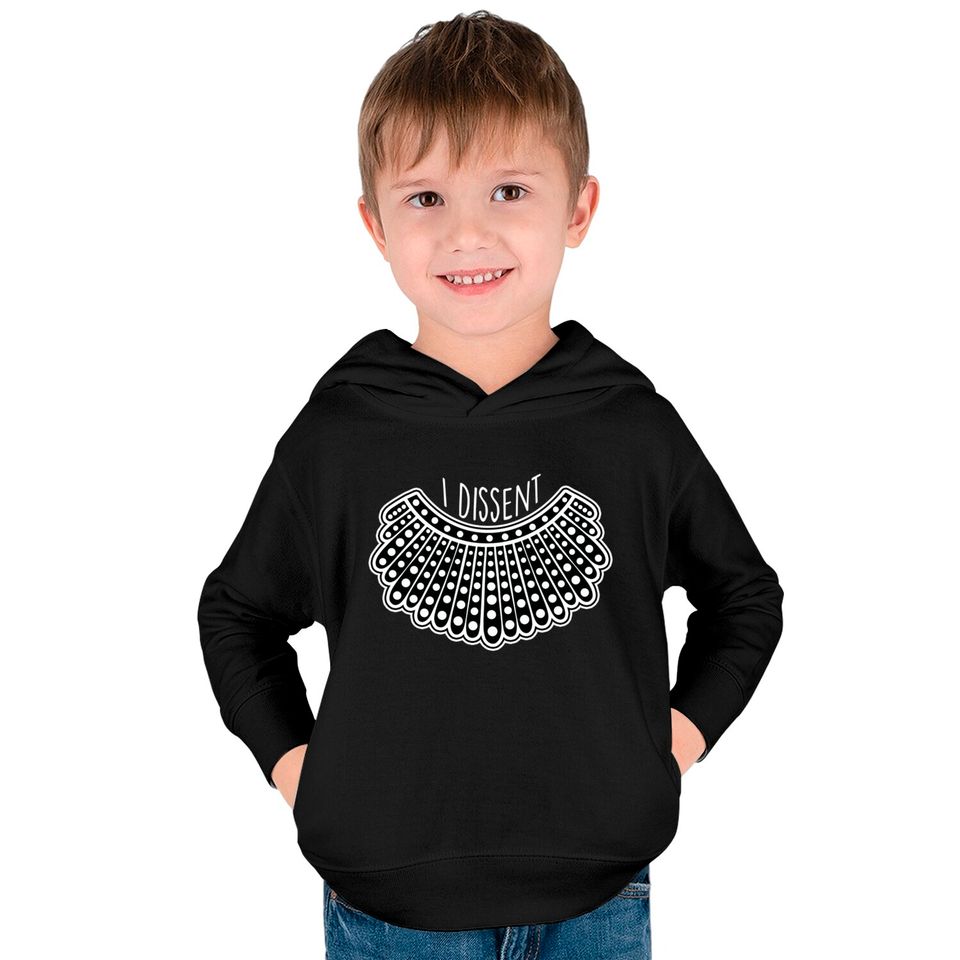 I Dissent Collar - Rbg - Kids Pullover Hoodies