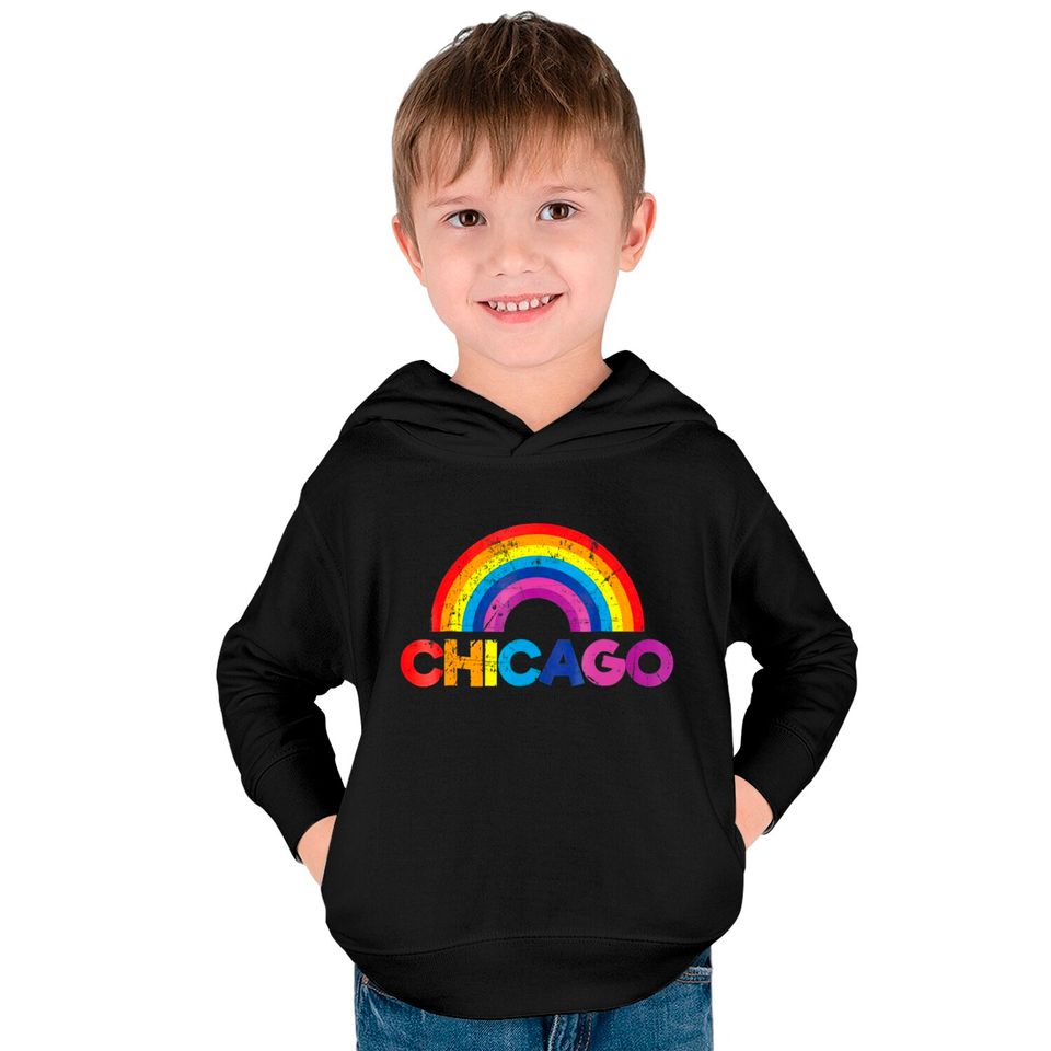 Chicago Rainbow LGBT Gay Pride Parade T Kids Pullover Hoodies