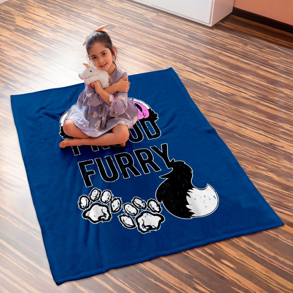 Proud Furry  Furries Tail and Ears Cosplay Baby Blankets