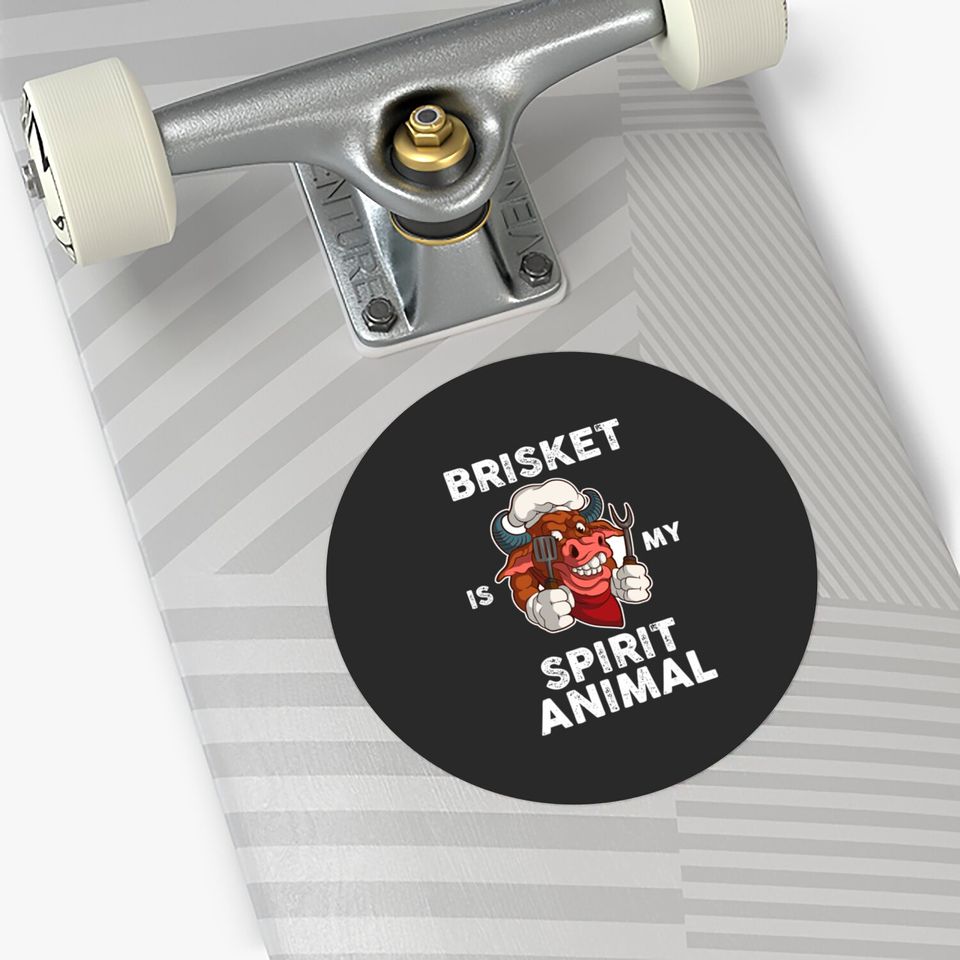 Brisket Is My Spirit Animal Funny BBQ Gift Stickers