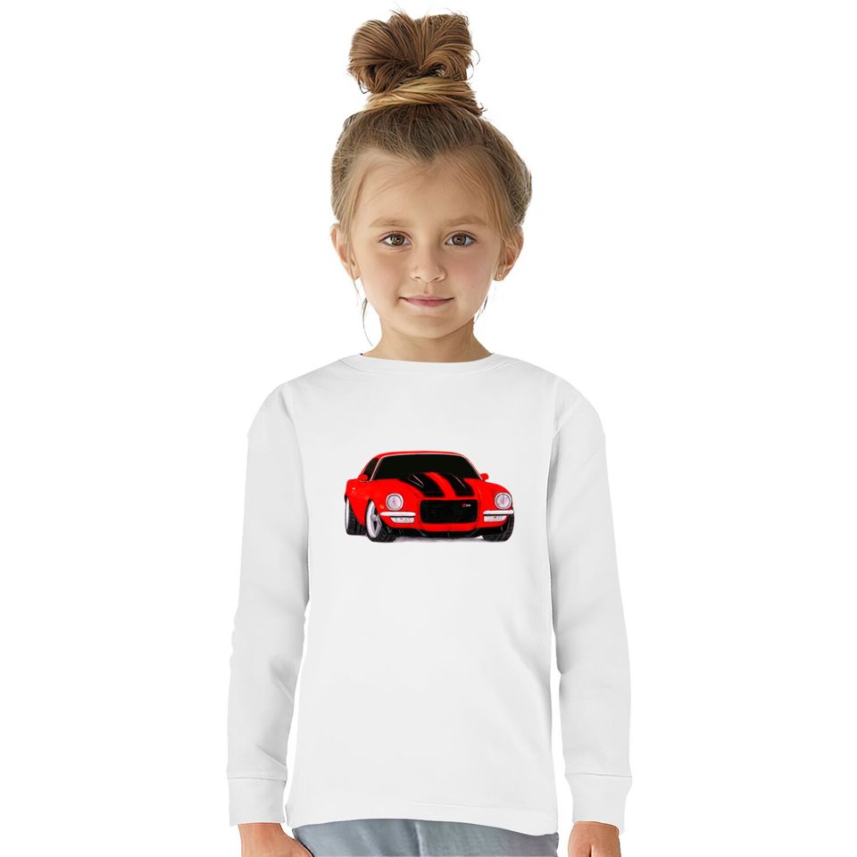 1972 Camaro Z28 Drawing  Kids Long Sleeve T-Shirts