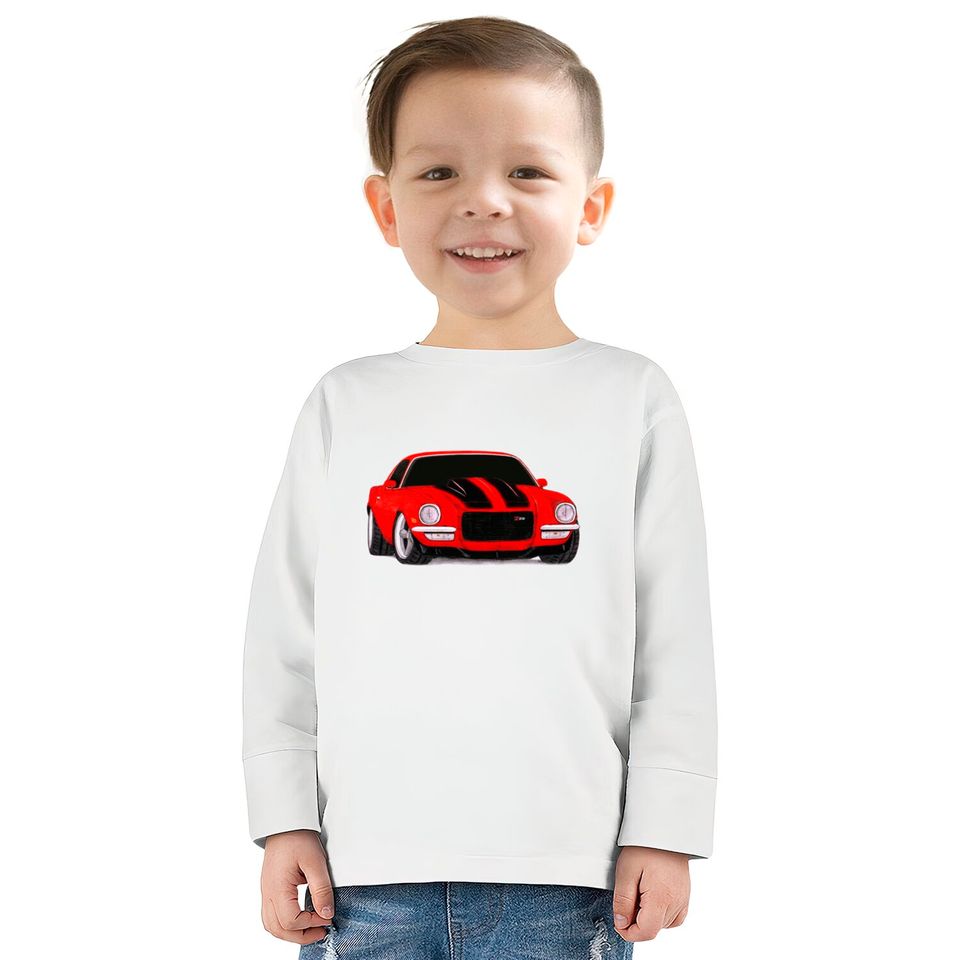 1972 Camaro Z28 Drawing  Kids Long Sleeve T-Shirts