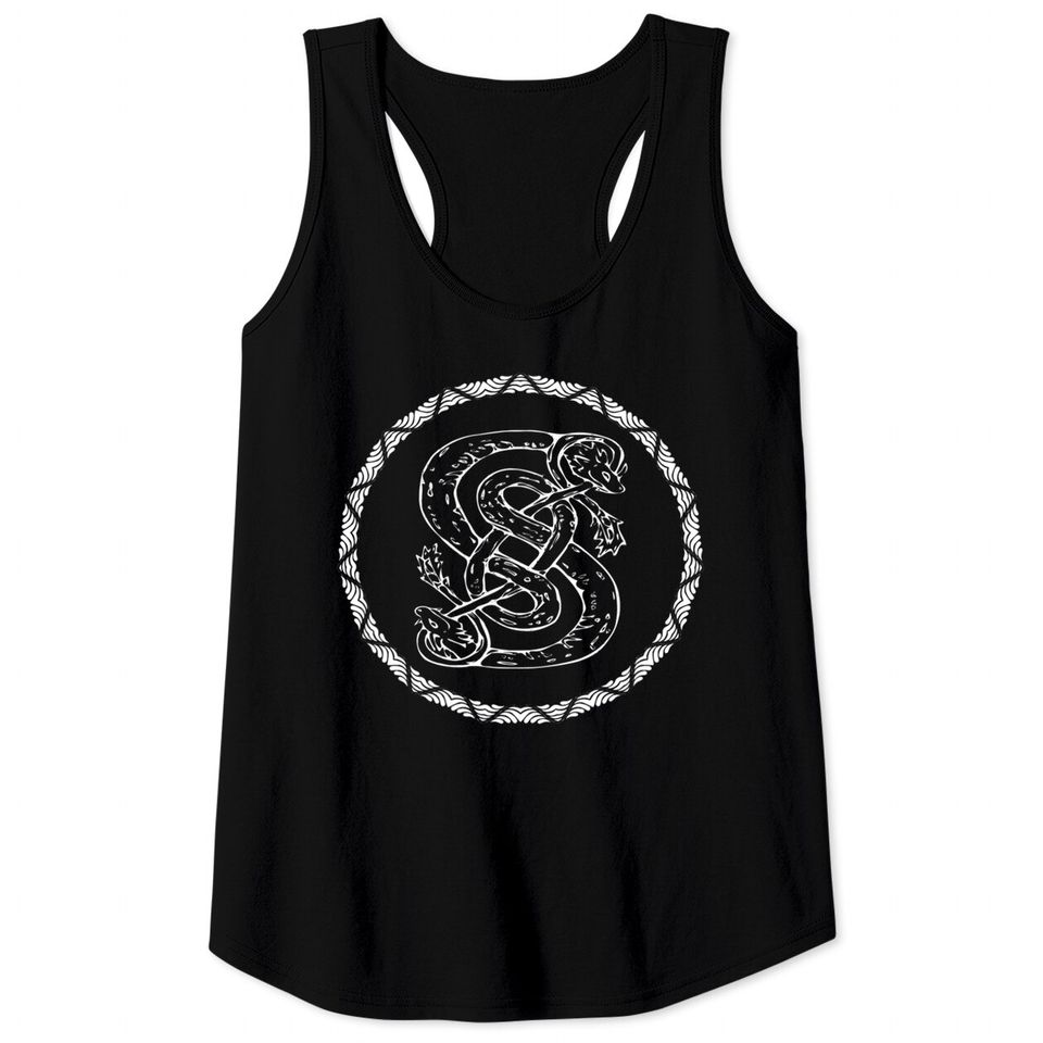 Norse God Loki Snake Symbol Tank Tops