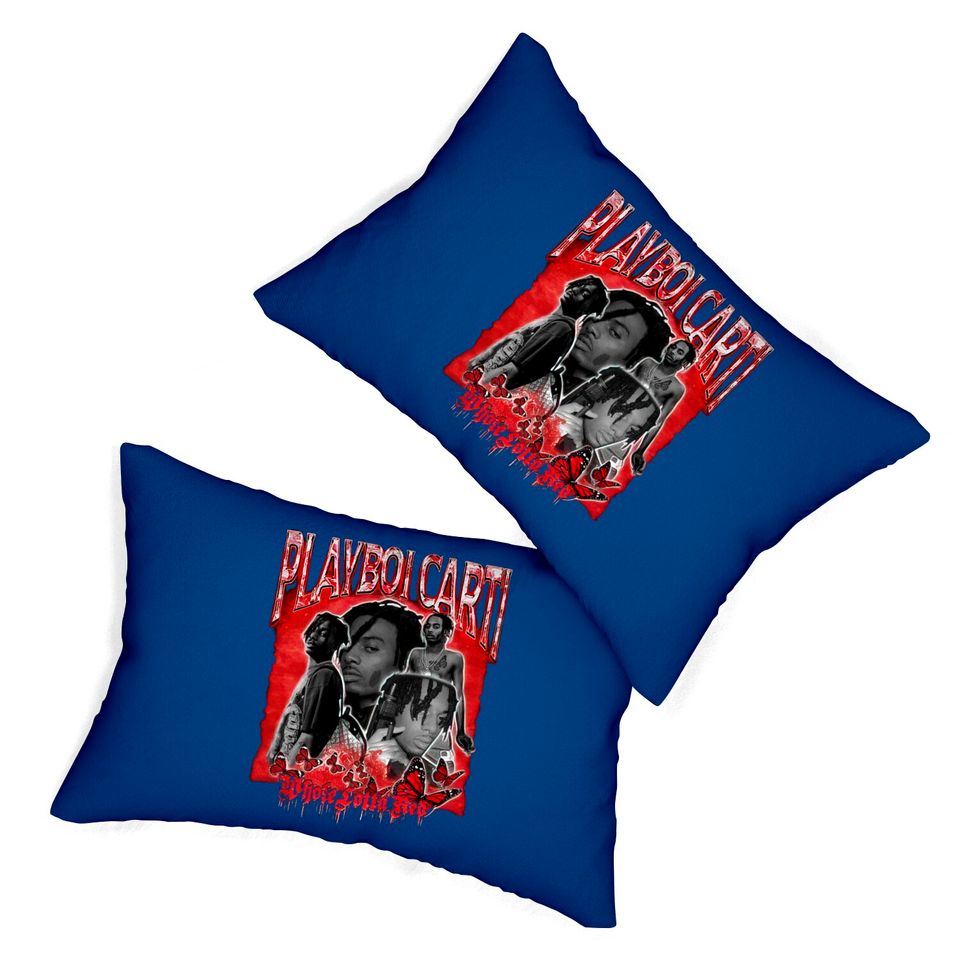 Playboi Carti Rapper Lumbar Pillows
