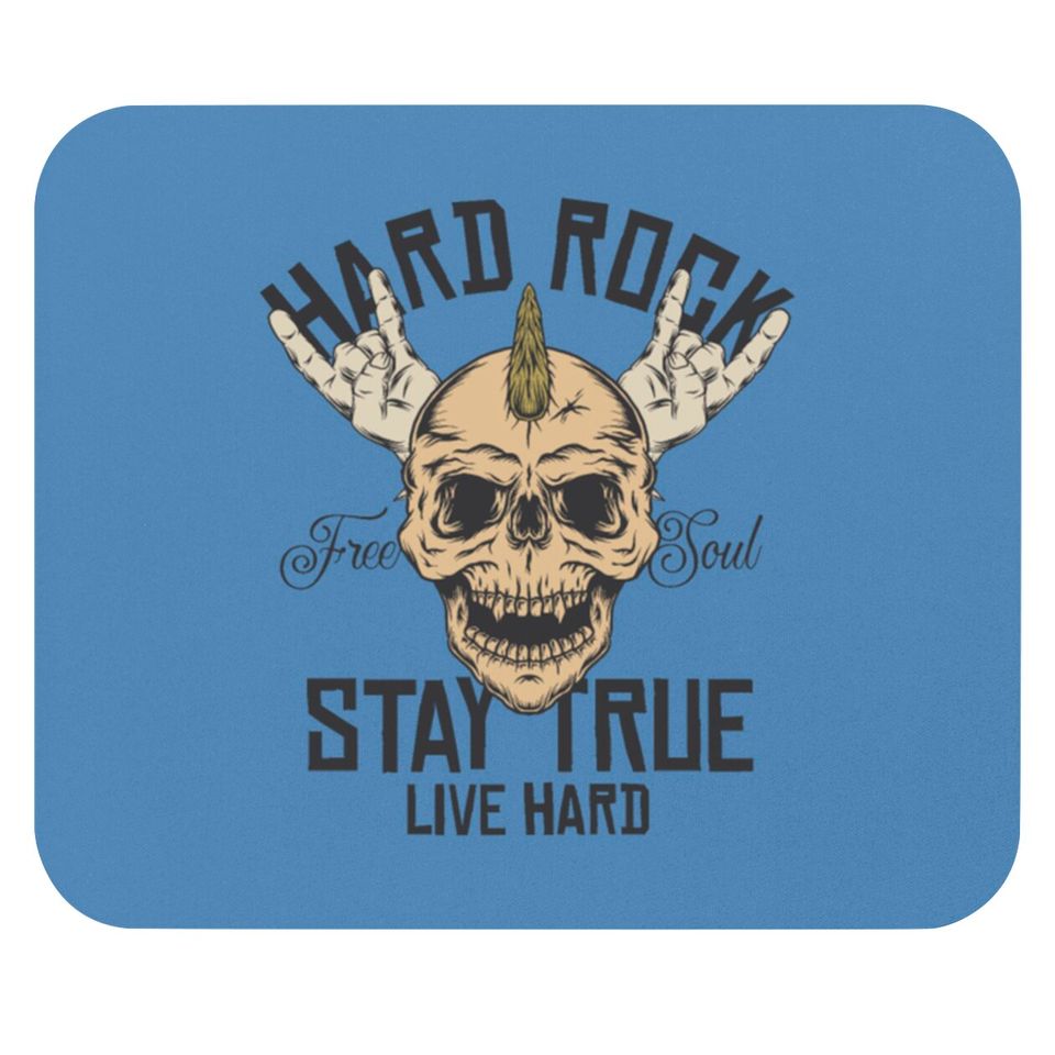 Hard Rock Stay True Live Hard Rockstar Heavy Metal Mouse Pads