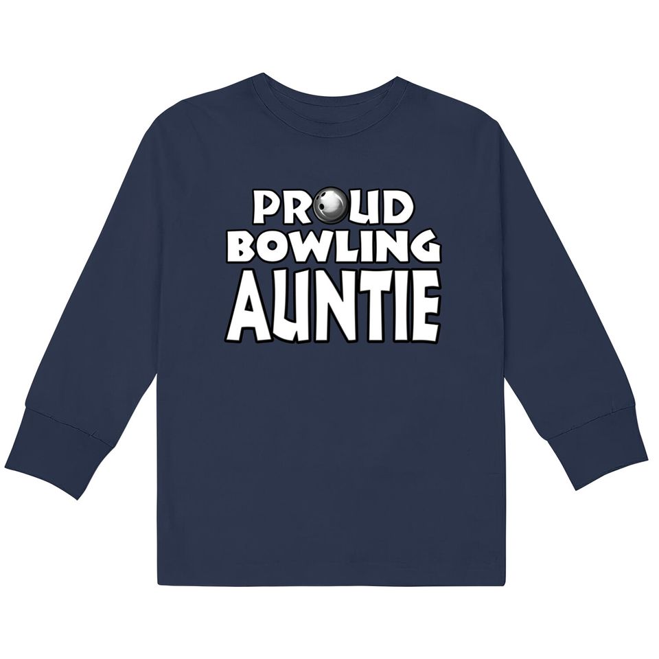 Bowling Aunt Gift for Women Girls - Bowling Aunt -  Kids Long Sleeve T-Shirts