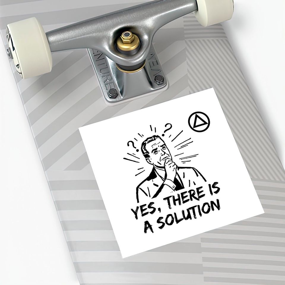 Yes, There is a Solution AA Logo Alcoholics Anonymous Stickers