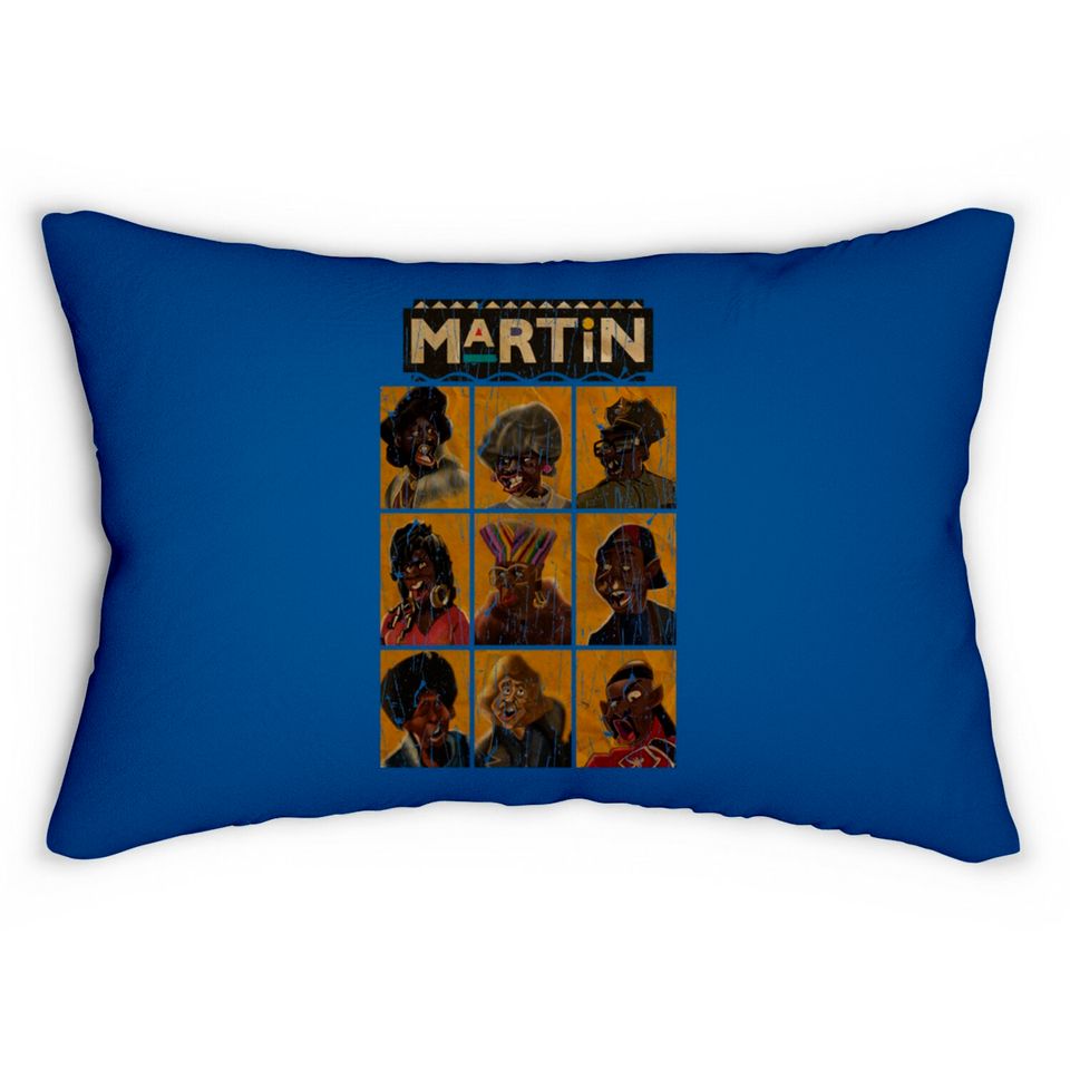 Martin the actor RETRO - Black Tv Shows - Lumbar Pillows