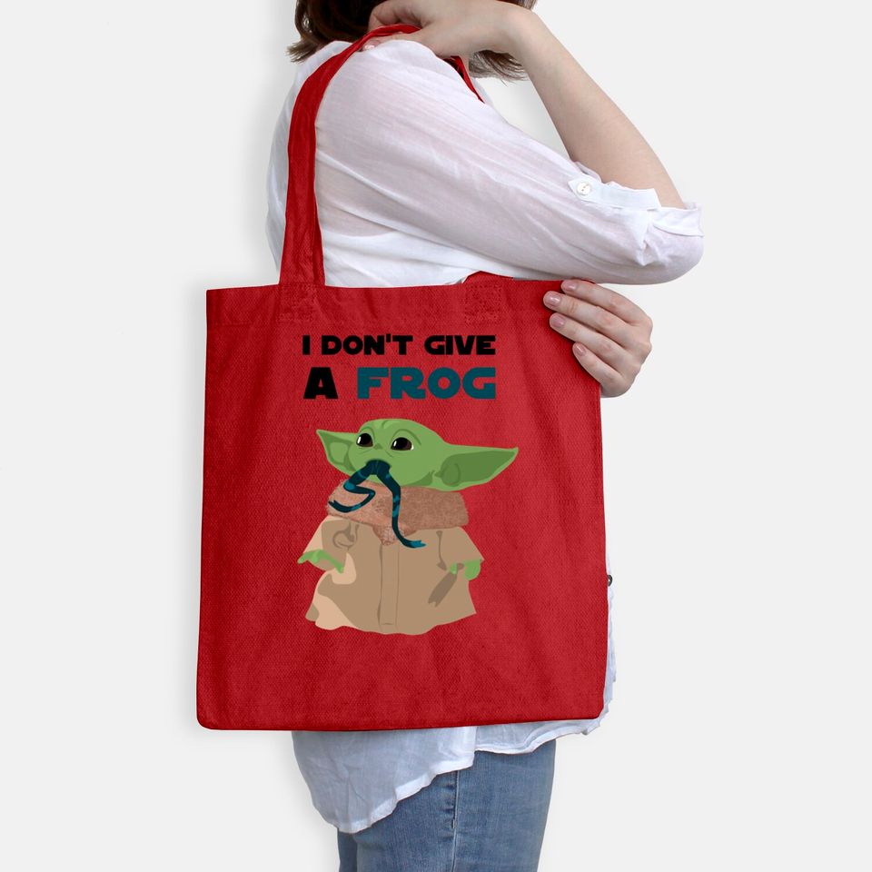 Funny sayings Baby Yoda I don't give a frog Quote Bags