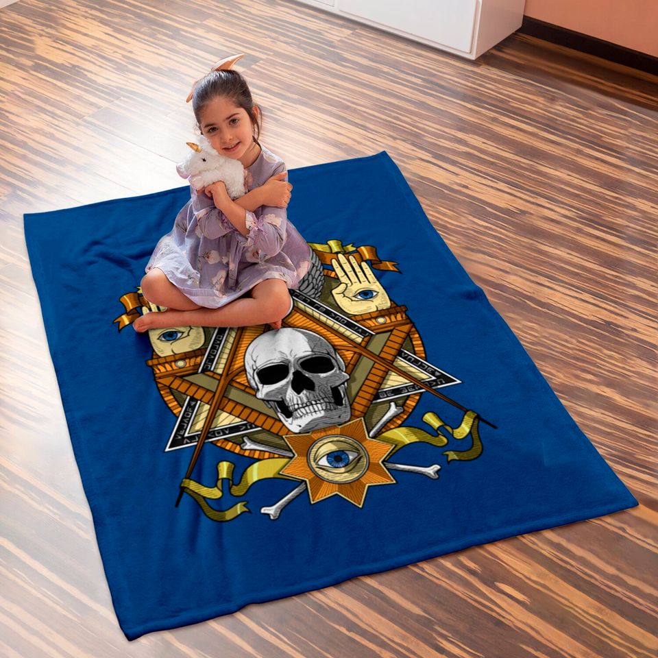 Masonic Skull Baby Blankets