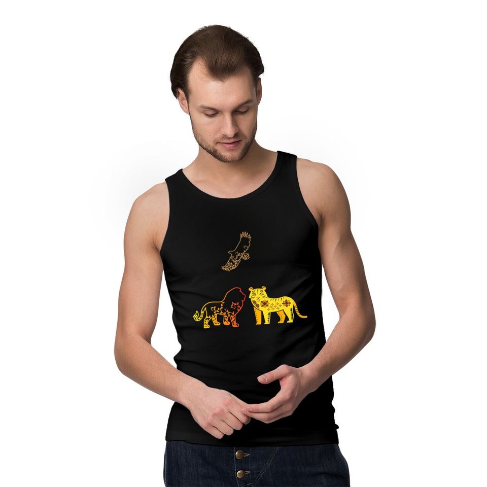 Lions And Tigers Tank Tops