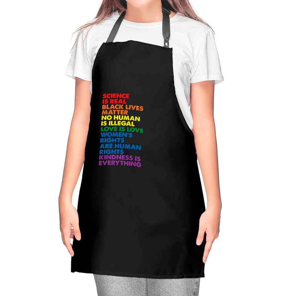 Science is Real Black Lives Matter Kitchen Aprons Kitchen Aprons