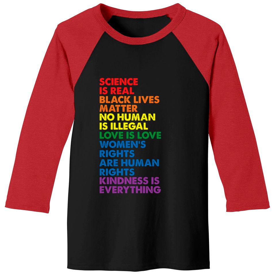 Science is Real Black Lives Matter Baseball Tees Baseball Tees