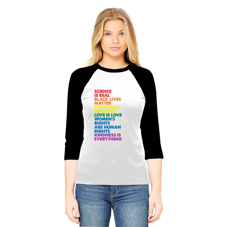 Science is Real Black Lives Matter Baseball Tees Baseball Tees