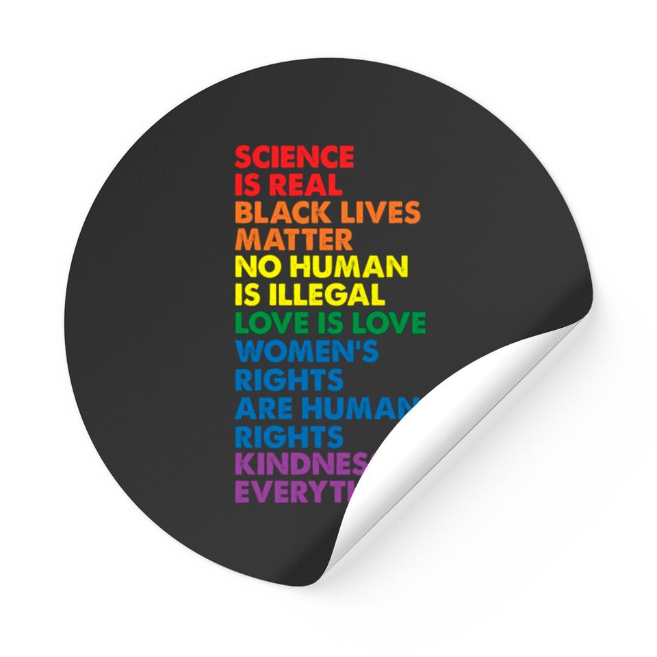 Science is Real Black Lives Matter Stickers Stickers