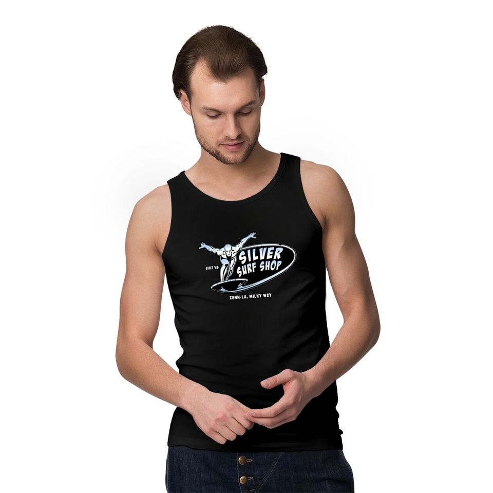 Silver Surf Shop (Black Print) - Silver Surfer - Tank Tops