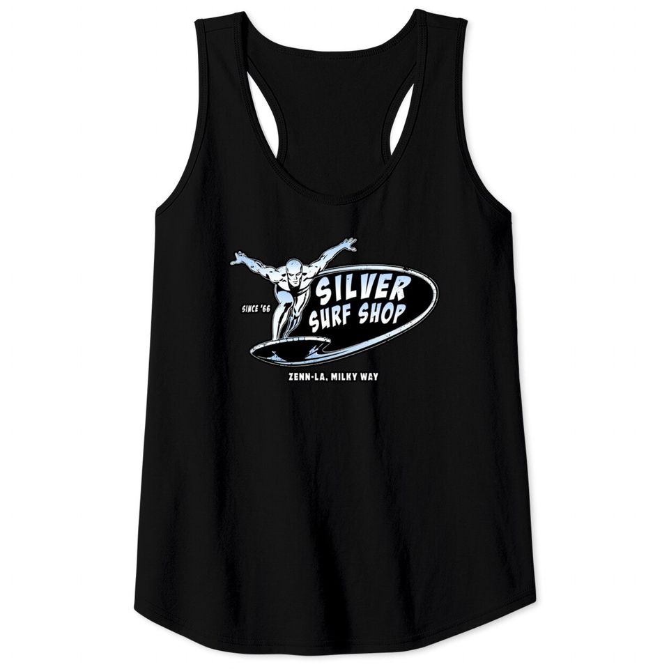 Silver Surf Shop (Black Print) - Silver Surfer - Tank Tops