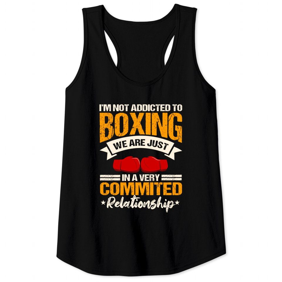 Boxing Ring Gloves Boxer Sport Coach Trainee Tank Tops