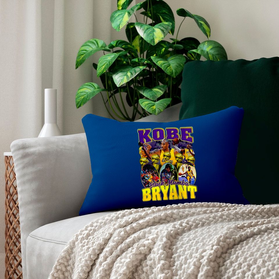 Bryant Lumbar Pillows, Kobe Lumbar Pillow, Bryant 90's Inspired Lumbar Pillow