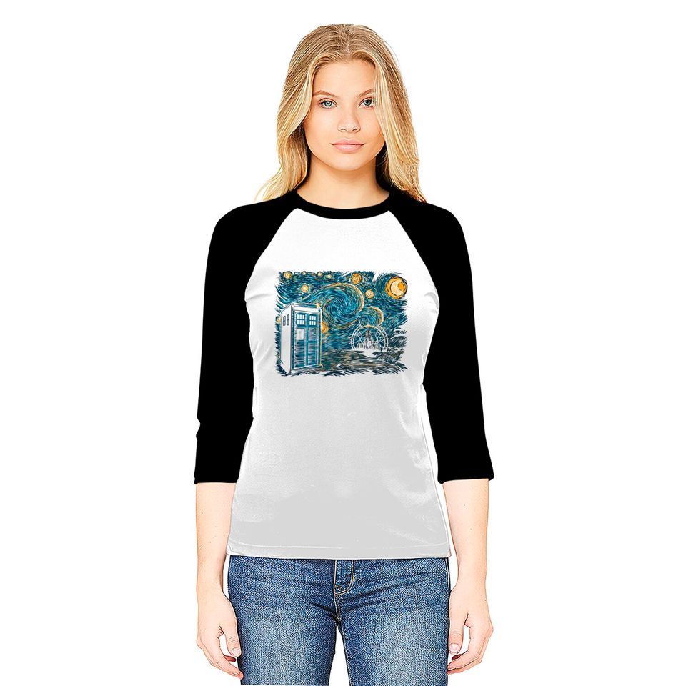 Starry Gallifrey - Doctor Who - Baseball Tees