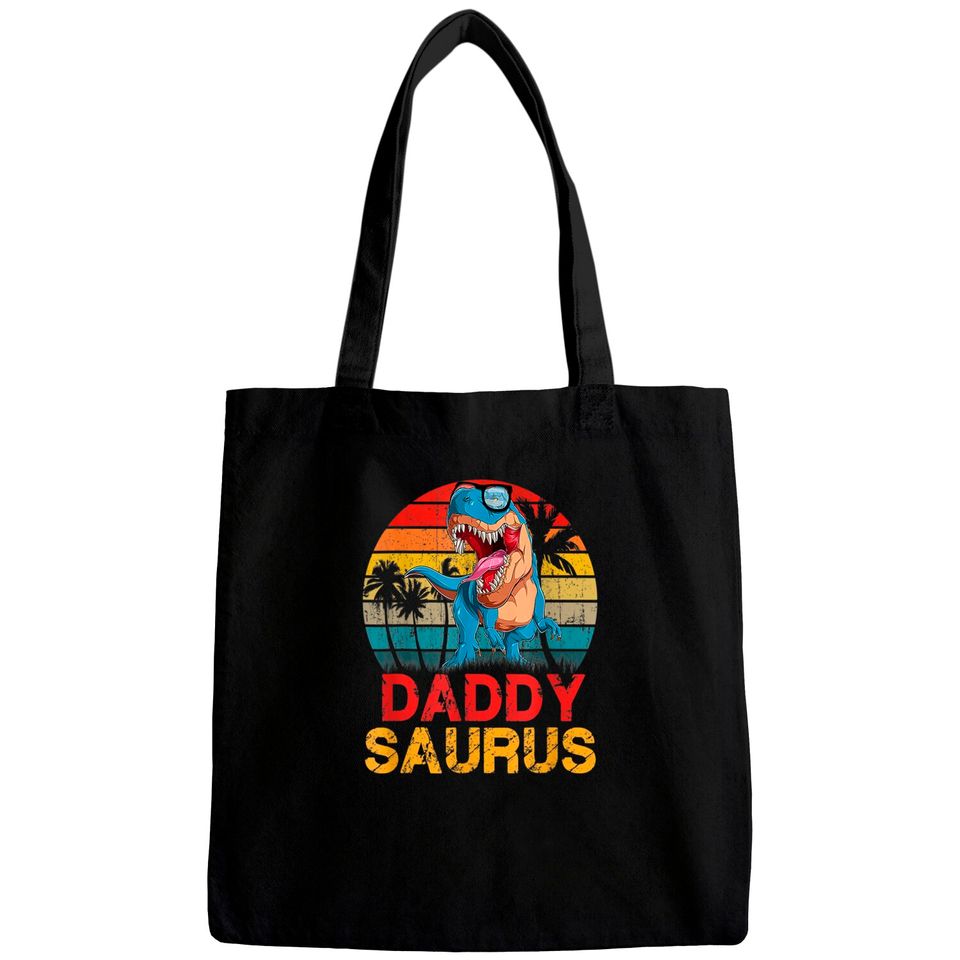 Daddysaurus Shirt Daddy Saurus Rex Gift For Dad Bags