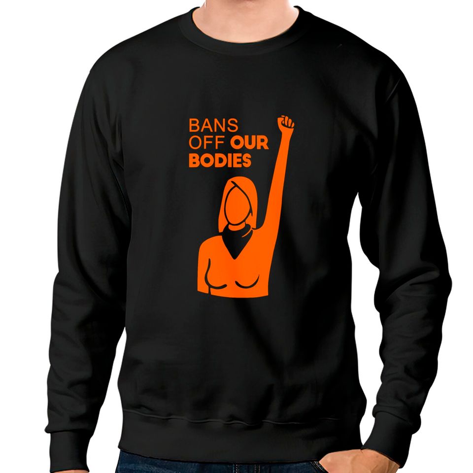 Womens Bans Off Our Bodies V-Neck Sweatshirts