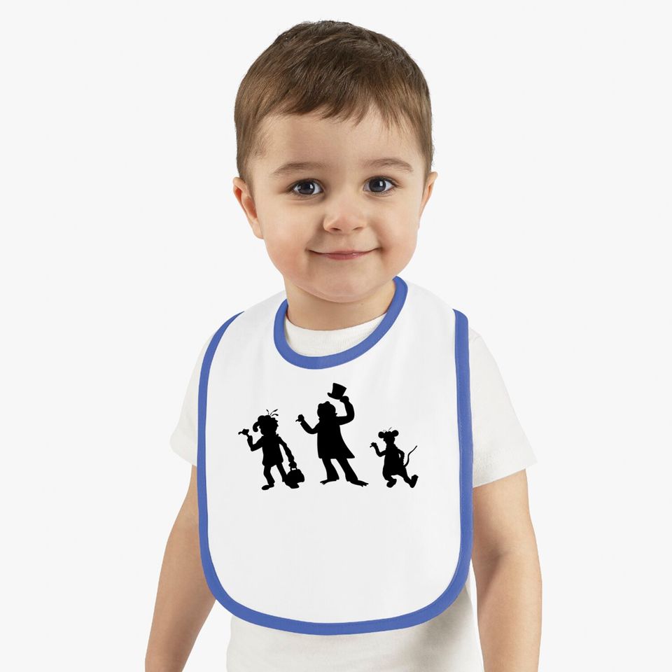 Hitchhiking Ghosts - Black silhouette - Haunted Mansion - Bibs