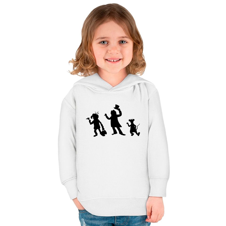 Hitchhiking Ghosts - Black silhouette - Haunted Mansion - Kids Pullover Hoodies
