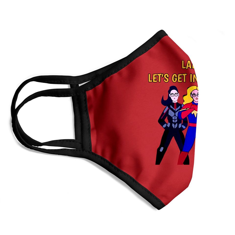 Ladies Lets Get Information Ms Marvel Face Masks