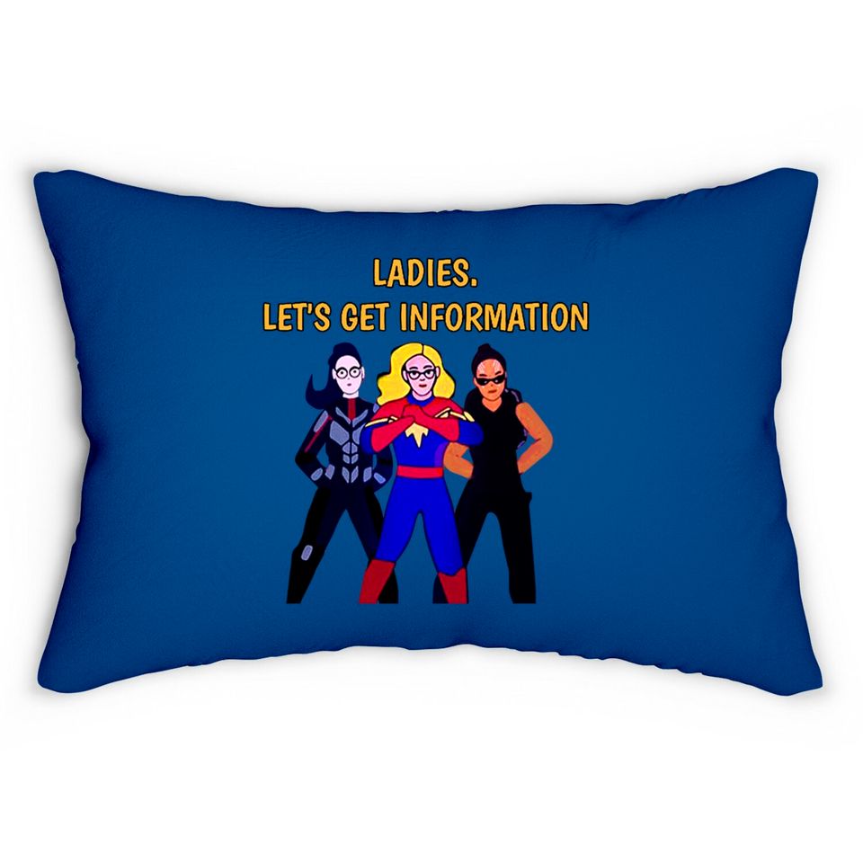 Ladies Lets Get Information Ms Marvel Lumbar Pillows