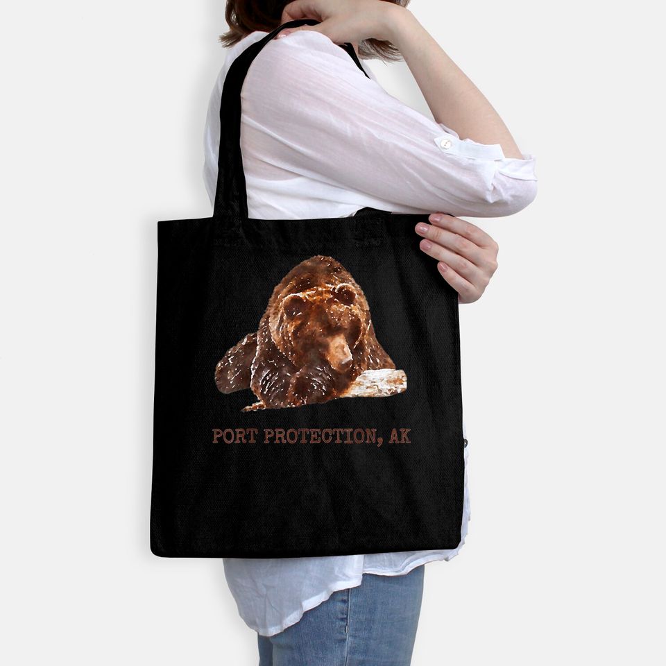 Port Protection Brown Grizzly Bear In Snow Alaska Pacific NW Bags Hoodies