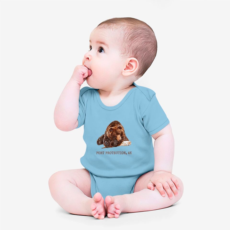Port Protection Brown Grizzly Bear In Snow Alaska Pacific NW Onesies Hoodies