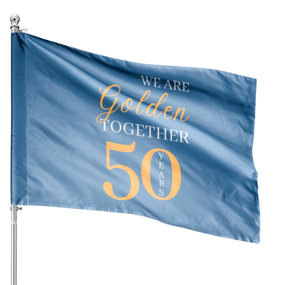 50th Golden Marriage Anniversary House Flags