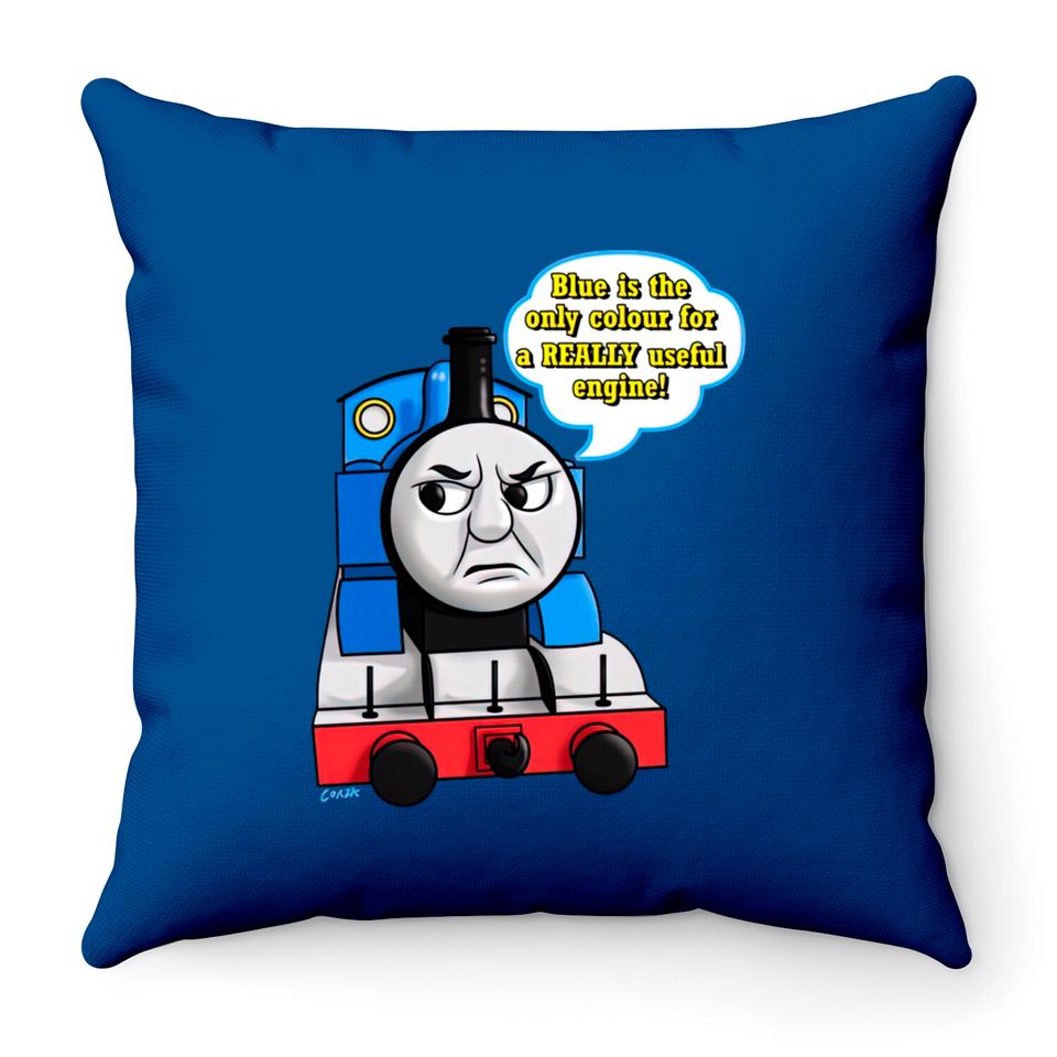 "Blue is the only colour" Thomas - Thomas Tank Engine - Throw Pillows