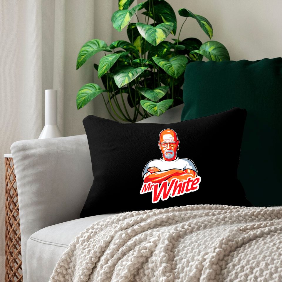 Mr. White on a dark Lumbar Pillow - Breaking Bad - Lumbar Pillows