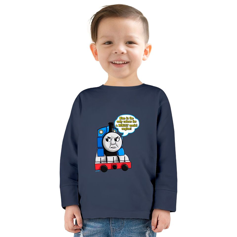 "Blue is the only colour" Thomas - Thomas Tank Engine -  Kids Long Sleeve T-Shirts